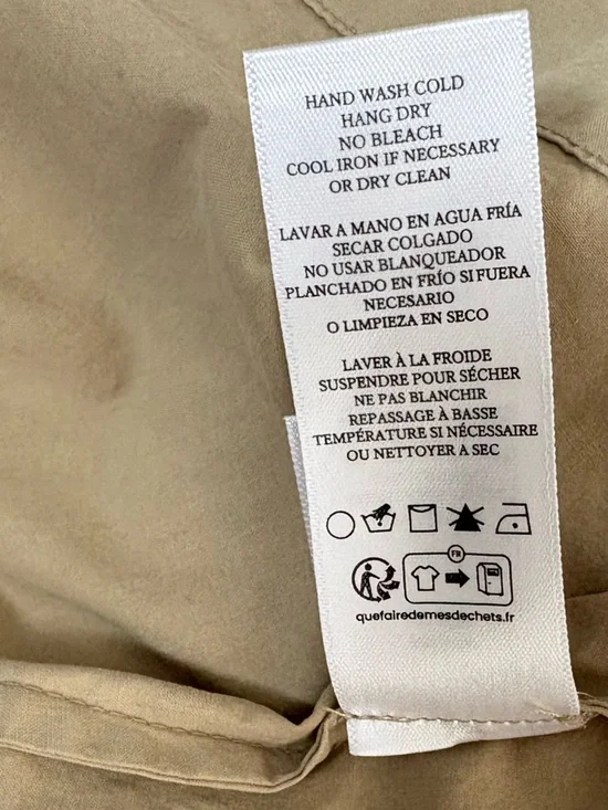 Rails Natalie Cotton Poplin Wrap Dress | Size Medium | Khaki/Natural | NWT - Picture 10 of 10